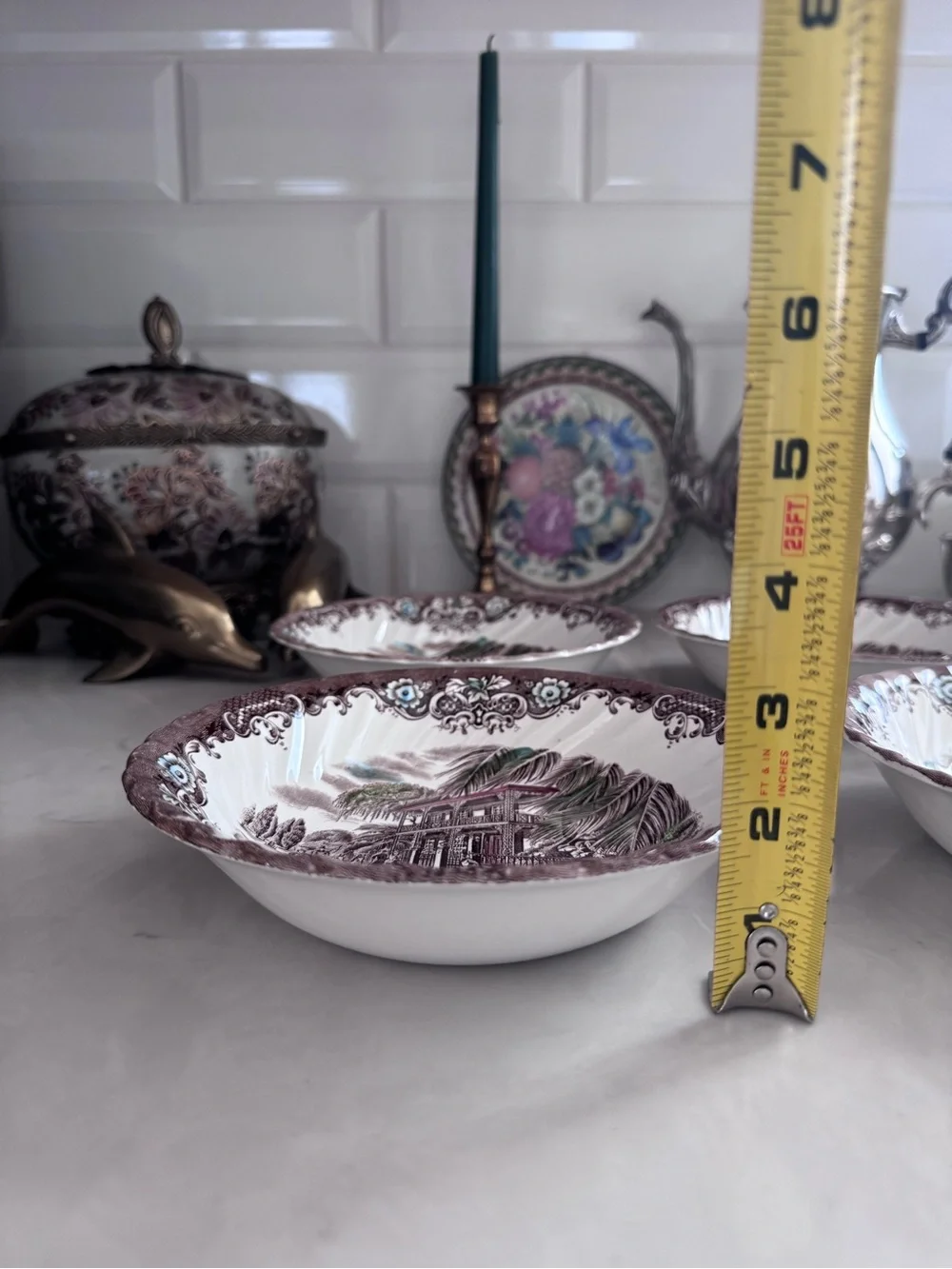 Vintage Johnson Bros Heritage Hall England Soup&Cereal Bowl Set of 4